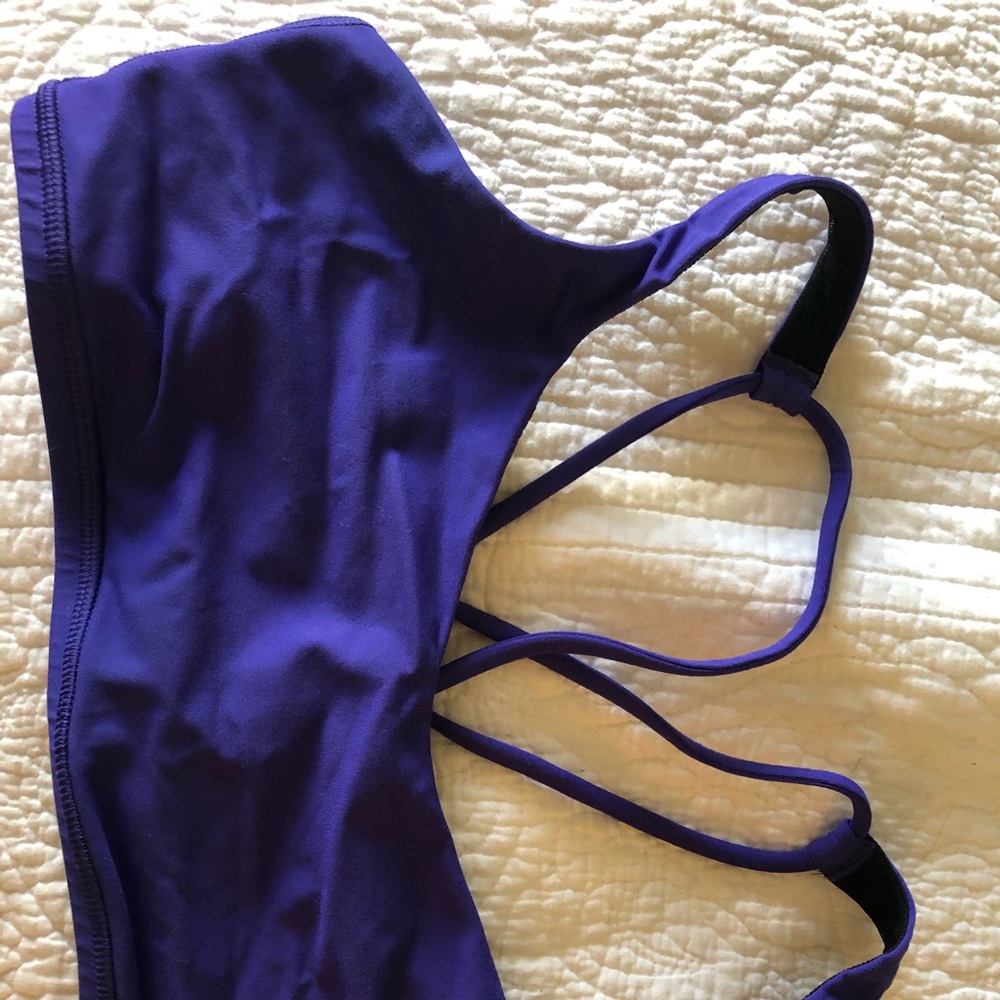 Used/worn purple lululemon free to be bra size 8